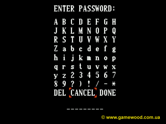 Скриншот игры Zero Tolerance | Sega Mega Drive 2 (Genesis) | Пункт меню Password («Пароль»)