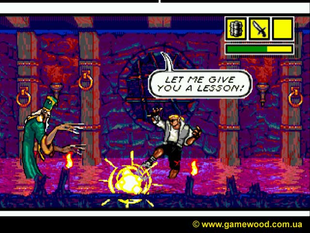 Скриншот игры Comix Zone | Sega Mega Drive 2 (Genesis) | Бешеный старец