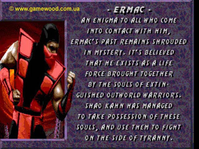Скриншот игры Ultimate Mortal Kombat 3 («Смертельный бой 3. Дополненная версия», «Супер Мортал Комбат 3») | Sega Mega Drive 2 (Genesis) | Биография Ермака
