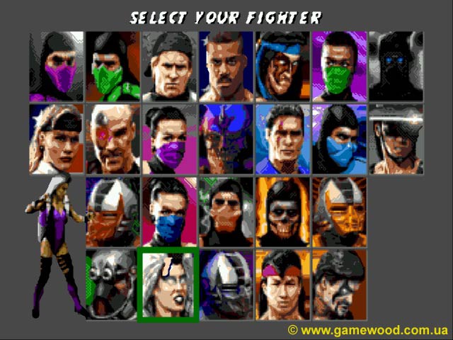Скриншот игры Ultimate Mortal Kombat 3 («Смертельный бой 3. Дополненная версия», «Супер Мортал Комбат 3») | Sega Mega Drive 2 (Genesis) | Бойцы Ultimate Mortal Kombat 3