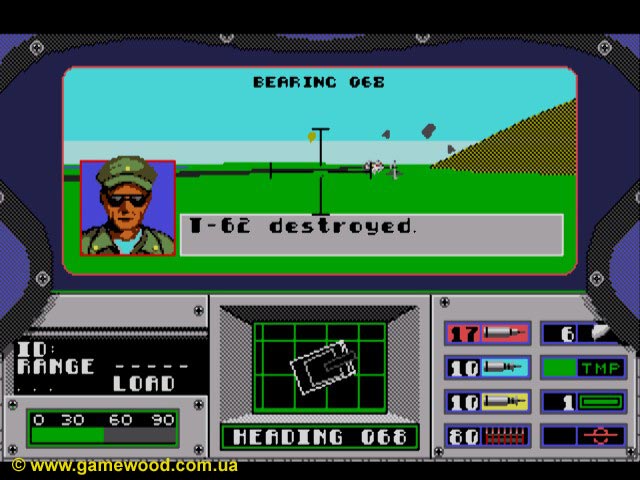 Скриншот игры Abrams Battle Tank (M-1 Abrams Battle Tank) | Sega Mega Drive 2 (Genesis) | «Т-62» уничтожен