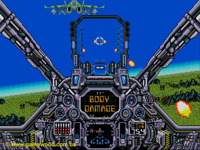 Скриншот игры Air Diver | Sega Mega Drive 2 (Genesis) | Погоня