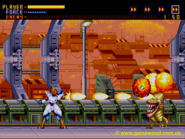 Скриншот игры Alien Soldier | Sega Mega Drive 2 (Genesis) | Яростная атака