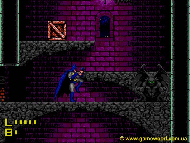 Скриншот игры Batman: Revenge of the Joker | Sega Mega Drive 2 (Genesis) | Статуи могут быть опасны