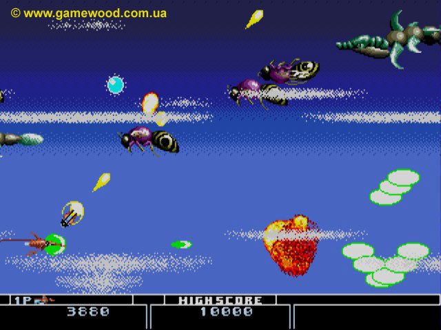 Скриншот игры Bio-Hazard: Battle (Crying, Crying: Aseimei Sensou) | Sega Mega Drive 2 (Genesis) | Дикие осы