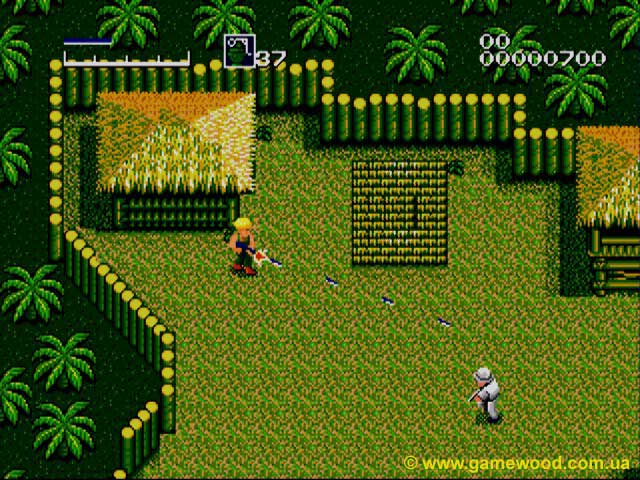 Скриншот игры Caliber Fifty | Sega Mega Drive 2 (Genesis) | Где-то в джунглях