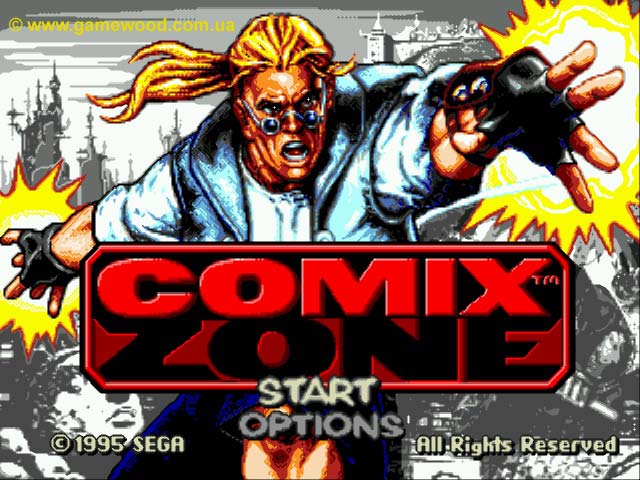 Скриншот игры Comix Zone | Sega Mega Drive 2 (Genesis) | Титульная заставка
