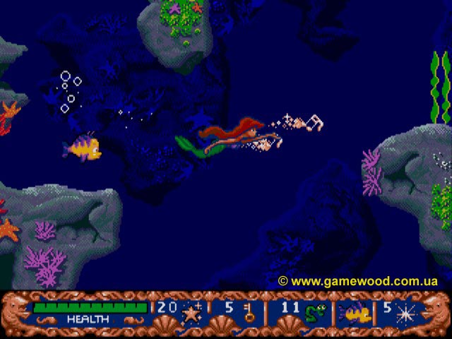 Скриншот игры Disney's Ariel: The Little Mermaid | Sega Mega Drive 2 (Genesis) | Друг всегда рядом