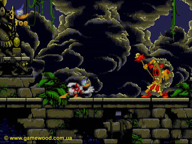 Скриншот игры Donald Starring in Maui Mallard | Sega Mega Drive 2 (Genesis) | Дональд и шаман