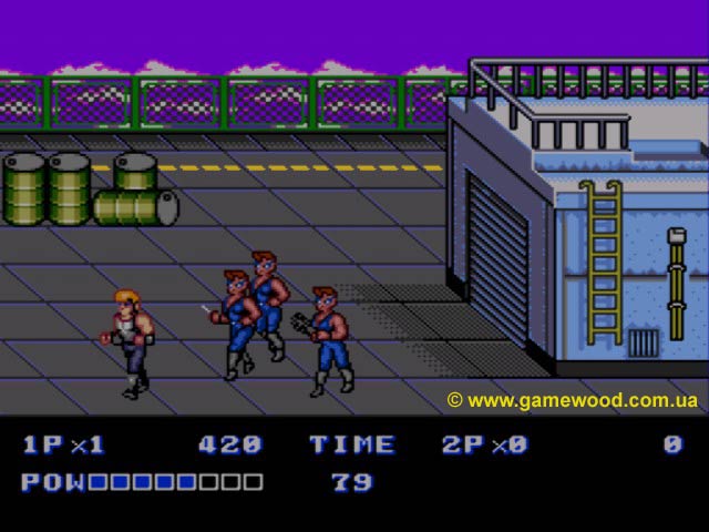 Скриншот игры Double Dragon 2: The Revenge | Sega Mega Drive 2 (Genesis) | Трое на одного