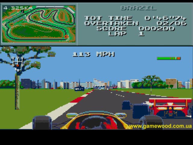 Скриншот игры F1: World Championship (Formula One) | Sega Mega Drive 2 (Genesis) | Пробный заезд