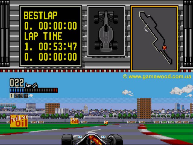 Скриншот игры Ferrari Grand Prix Challenge (Nakajima Satoru Kanshuu F-1 Hero MD) | Sega Mega Drive 2 (Genesis) | Отличный болид