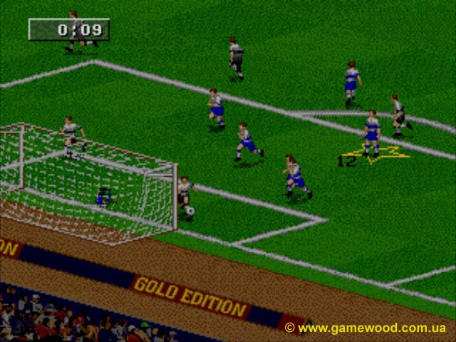 Скриншот игры FIFA 2000: Gold Edition | Sega Mega Drive 2 (Genesis) | Напряженная игра