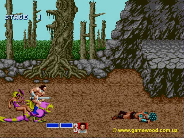 Скриншот игры Golden Axe | Sega Mega Drive 2 (Genesis) | Верхом на «коне»