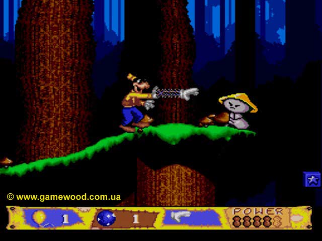 Скриншот игры Goofy's Hysterical History Tour | Sega Mega Drive 2 (Genesis) | Эта рука может все