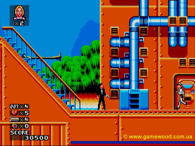 Скриншот игры James Bond: The Duel (007 Shitou, James Bond 007: The Duel) | Sega Mega Drive 2 (Genesis) | Освобождение заложников