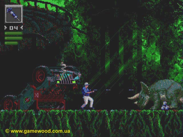 Скриншот игры Jurassic Park | Sega Mega Drive 2 (Genesis) | Немного транквилизаторов не повредит