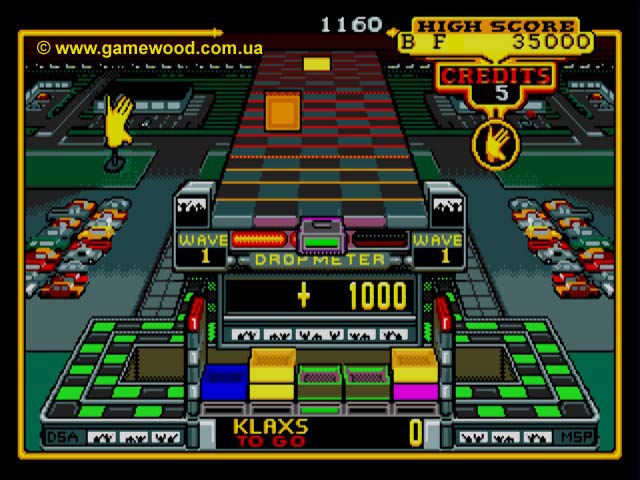 Скриншот игры Klax | Sega Mega Drive 2 (Genesis) | Сортировка по цветам