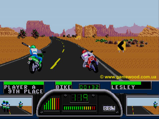 Скриншот игры Road Rash 2 | Sega Mega Drive 2 (Genesis) | Применение оружия