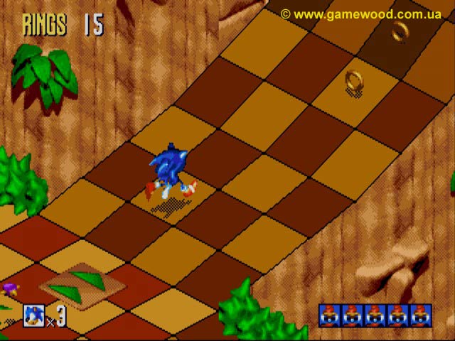 Скриншот игры Sonic 3D: Blast | Sega Mega Drive 2 (Genesis) | Скоростной бег