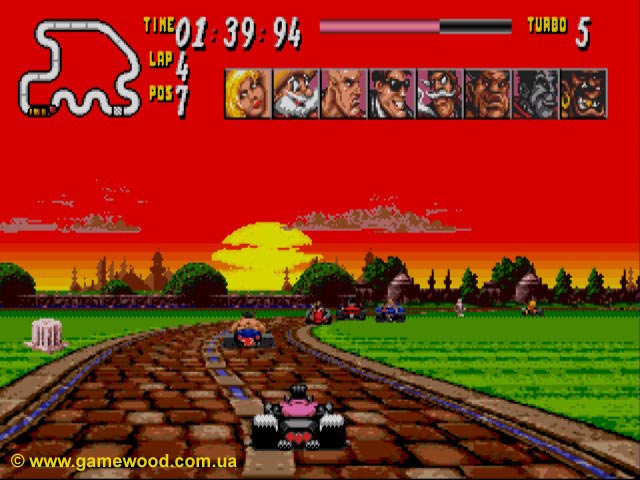Скриншот игры Street Racer | Sega Mega Drive 2 (Genesis) | Уличный гонщик