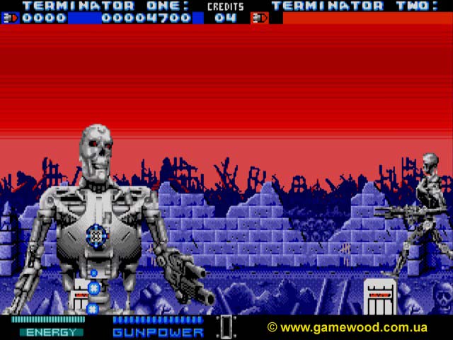 Скриншот игры T2: The Arcade Game | Sega Mega Drive 2 (Genesis) | Нашествие терминаторов