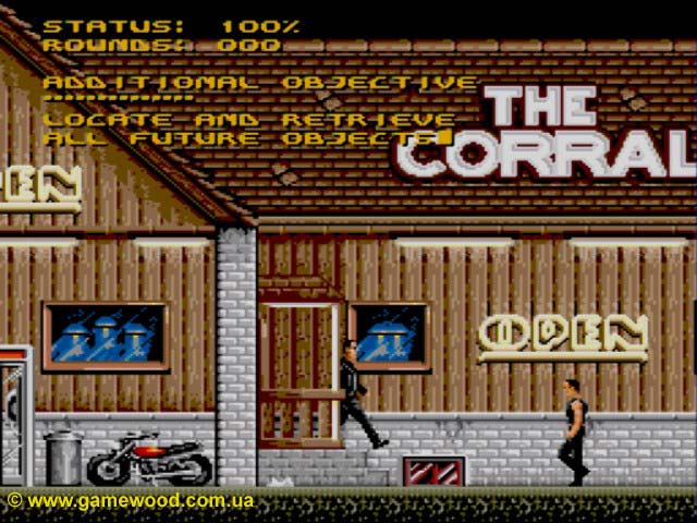 Скриншот игры Terminator 2: Judgment Day | Sega Mega Drive 2 (Genesis) | Разборки в баре