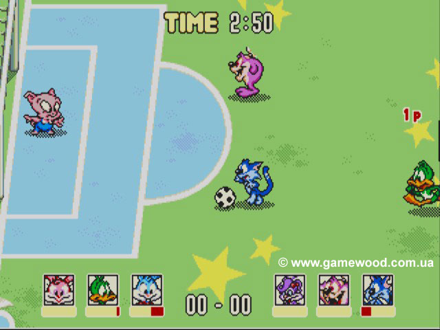 Скриншот игры Tiny Toon Adventures: Acme All-Stars | Sega Mega Drive 2 (Genesis) | Веселый футбол