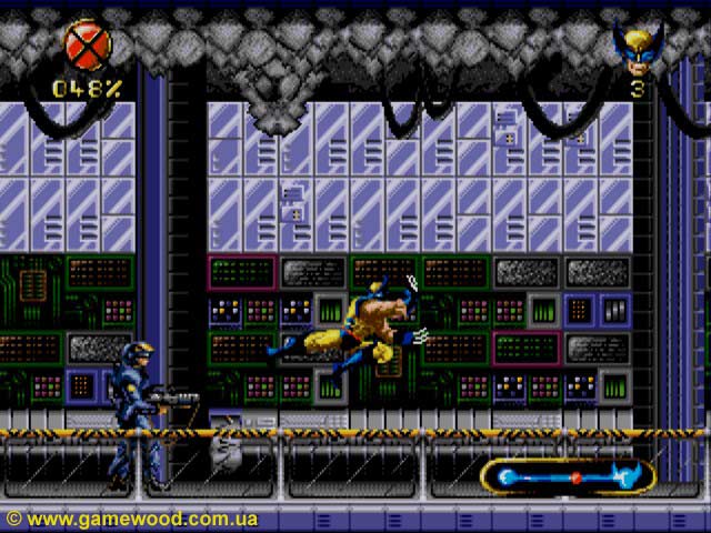 Скриншот игры Wolverine: Adamantium Rage | Sega Mega Drive 2 (Genesis) | Росомаха в ярости