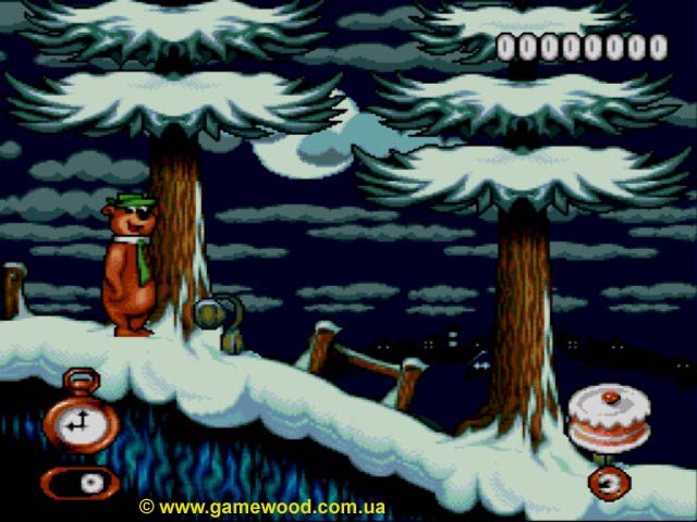 Скриншот игры Yogi Bear | Sega Mega Drive 2 (Genesis) | Зимой тоже надо работать