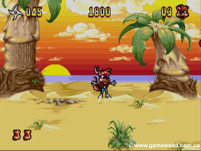 Скриншот игры Zero: The Kamikaze Squirrel | Sega Mega Drive 2 (Genesis) | Ниндзя